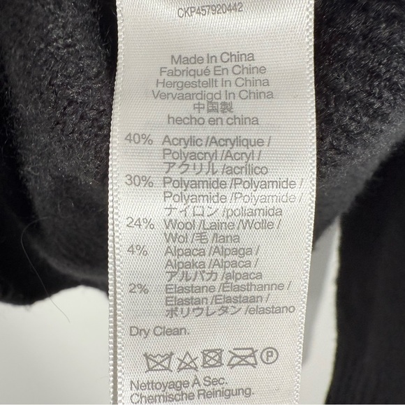 Madewell Dillon Black Wool Blend Mockneck Ribbed Sweater XS NC649 - Picture 10 of 12